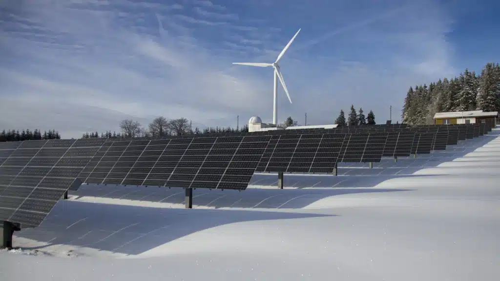 Erneuerbare Energien Solaranlagen und Windräder