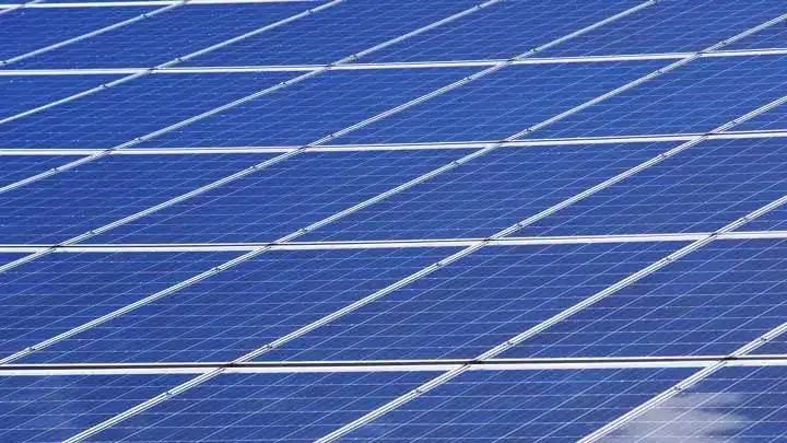 Nahaufnahme einer Solaranlage