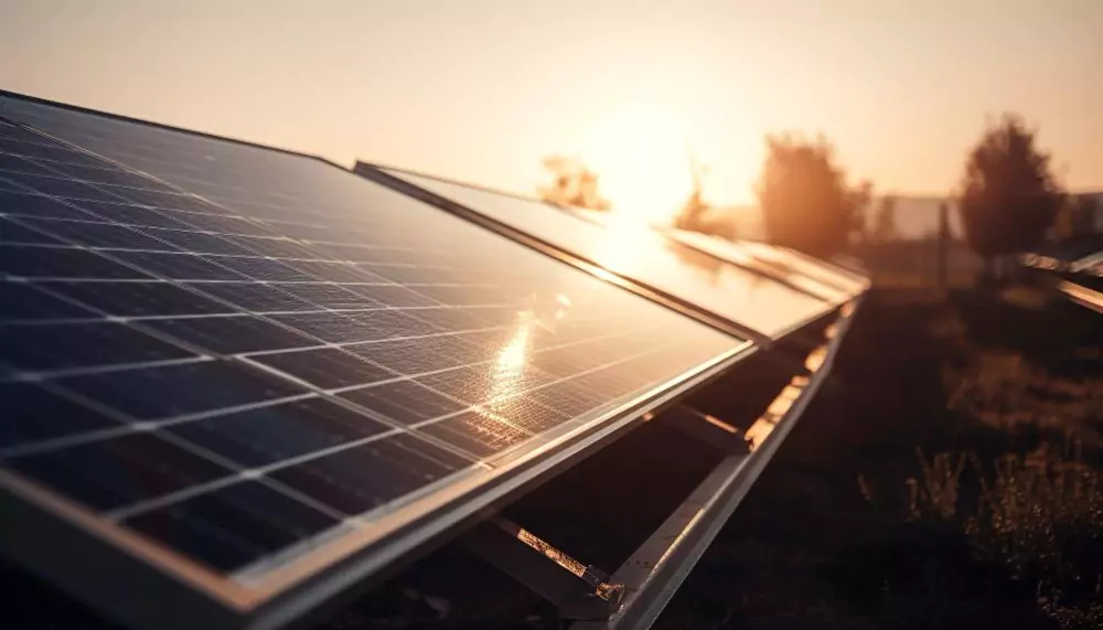 Photovoltaikanlage bei Sonnenschein