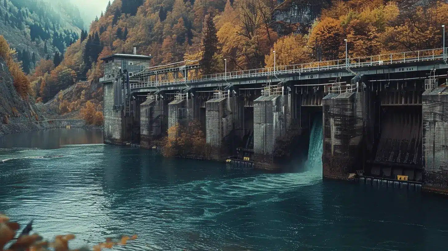 Wasserkraftwerk im Gebirge