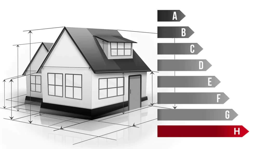 Energieeffizienzklasse H für gebäude