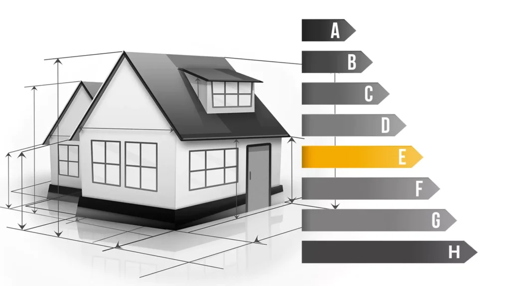 Energieeffizienzklasse E für gebäude