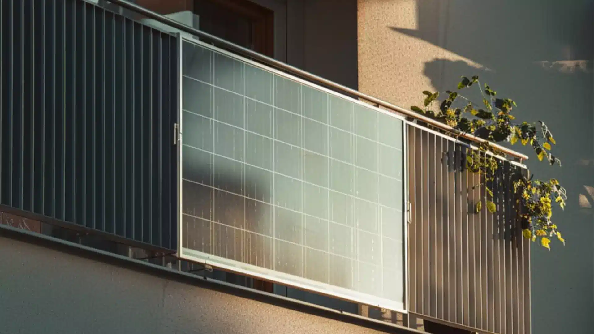 Balkonkraftwerk am Balkon installiert