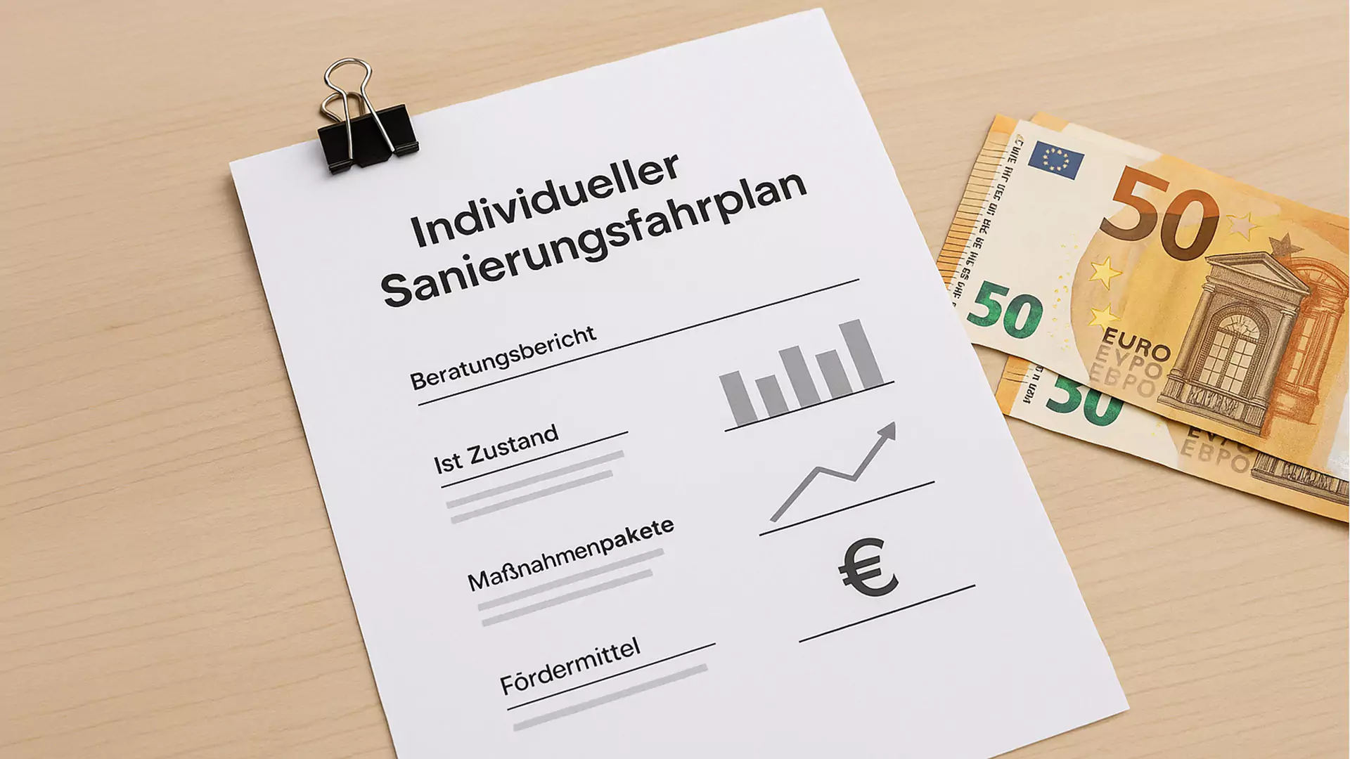 Beratungsbericht iSFP mit Geld daneben