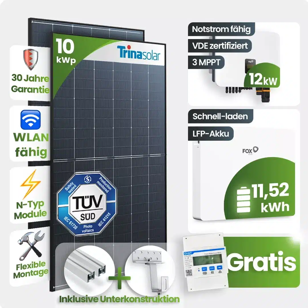 FoxEss Trina 10 kWp Solaranlage