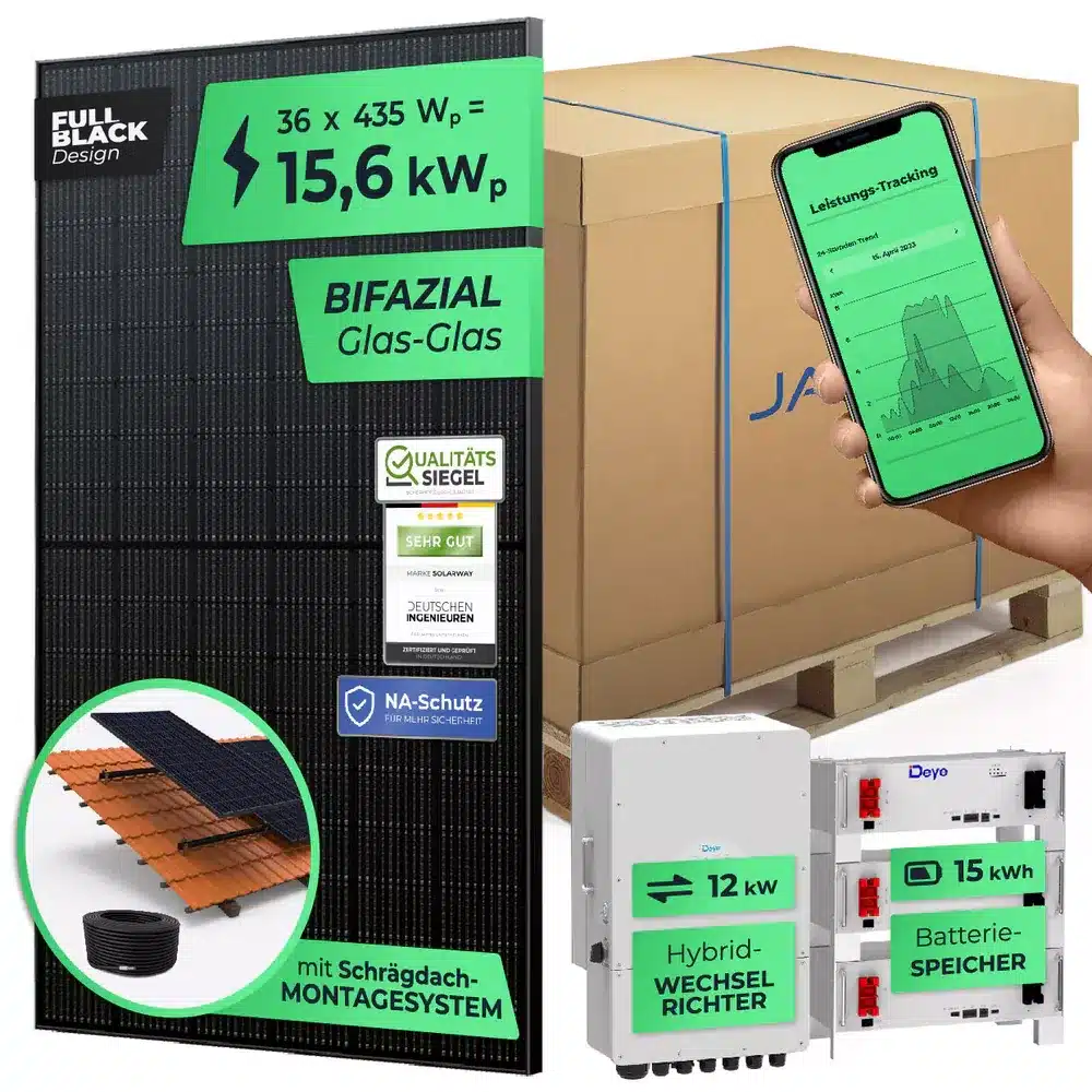 solarway 15 kwp komplettsetanlage mit speicher