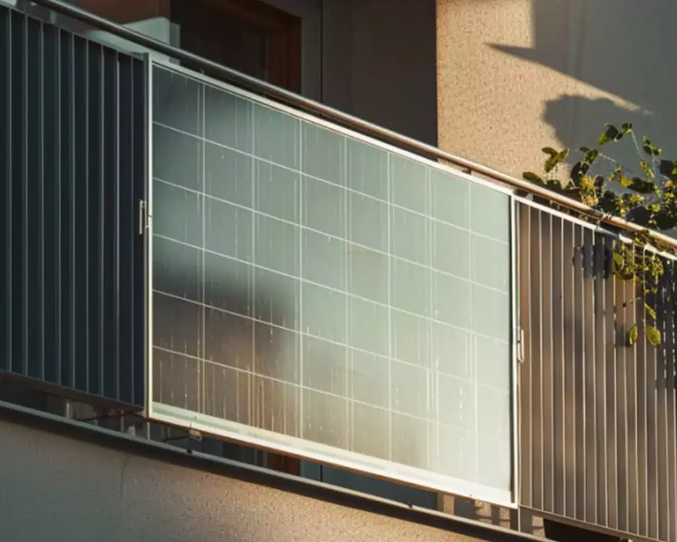Balkonkraftwerk am Balkon installiert
